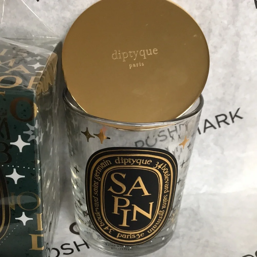 Diptyque Sapin Empty Full Size Candle glass jar with lid
